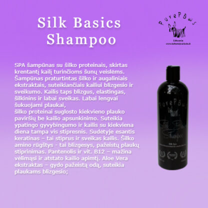 Pure Paws Silk Basics šampūnas - Image 3
