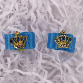 Kaspinukai "Light blue crown"